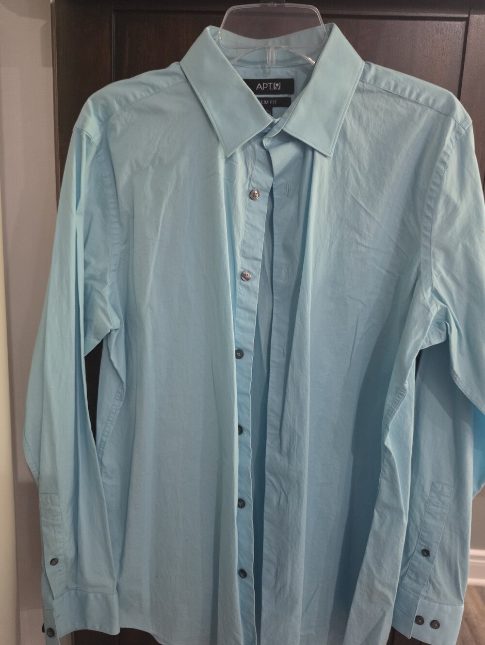 Apt. 9 Men's Pale Blue Long-Sleeve Dress Shirt
